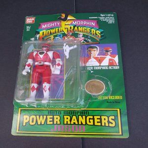 1994 Mighty Morphin Power Rangers Red Ranger Jason Auto Morphin Action Figure